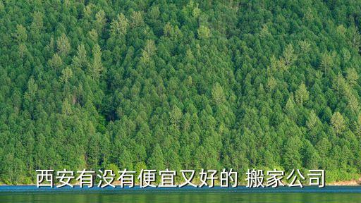 西安有没有便宜又好的 搬家公司