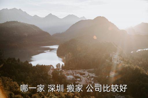 哪一家 深圳 搬家 公司比较好