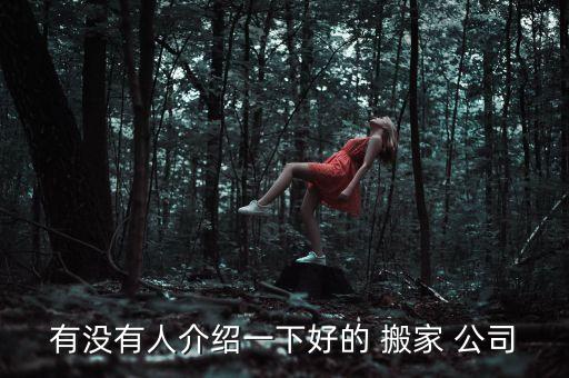 有没有人介绍一下好的 搬家 公司
