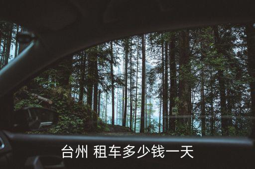 台州 租车多少钱一天