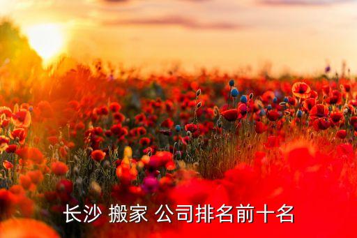长沙 搬家 公司排名前十名