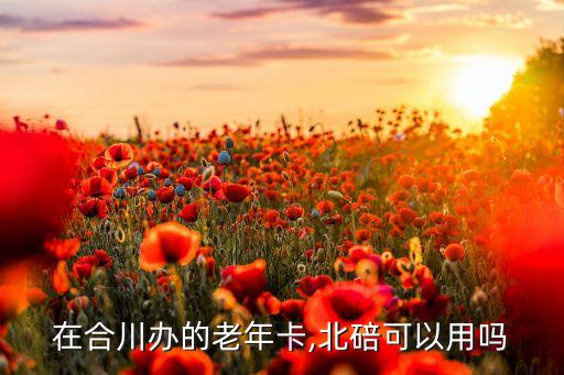 在合川办的老年卡,北碚可以用吗