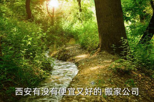 西安有没有便宜又好的 搬家公司