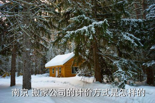  南京 搬家公司的计价方式是怎样的