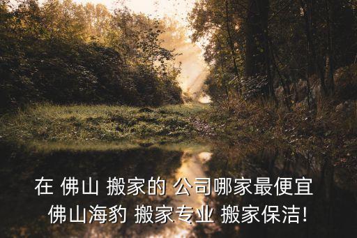 在 佛山 搬家的 公司哪家最便宜 佛山海豹 搬家专业 搬家保洁!