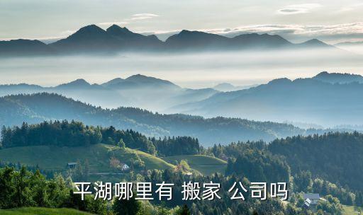 平湖哪里有 搬家 公司吗