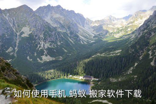 如何使用手机 蚂蚁 搬家软件下载