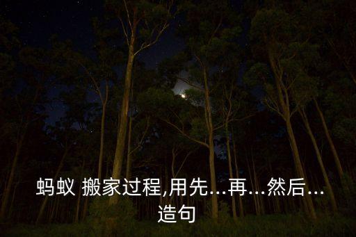  蚂蚁 搬家过程,用先…再…然后…造句