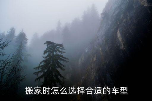  搬家时怎么选择合适的车型
