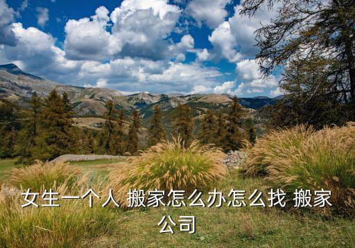 女生一个人 搬家怎么办怎么找 搬家公司