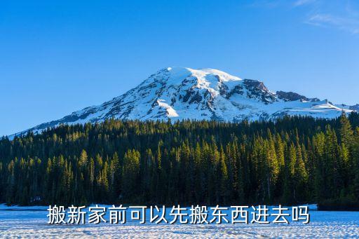 搬新家前可以先搬东西进去吗