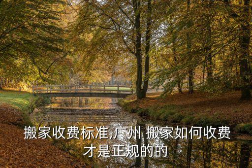  搬家收费标准,广州 搬家如何收费才是正规的的