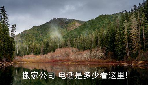  搬家公司 电话是多少看这里!