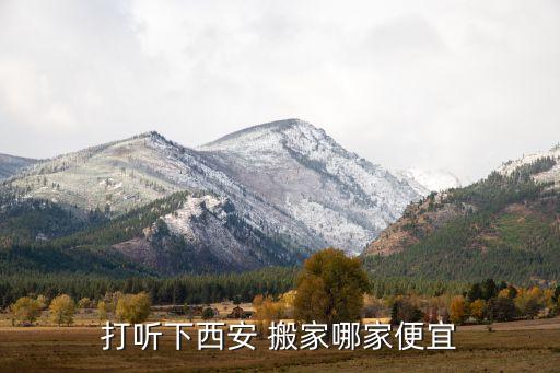 打听下西安 搬家哪家便宜