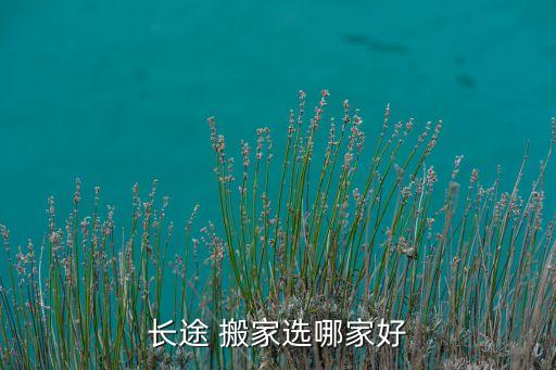 长途 搬家选哪家好