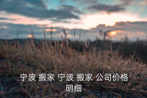 宁波北仑哪个搬家公司便宜,哪个搬家公司最便宜服务最好