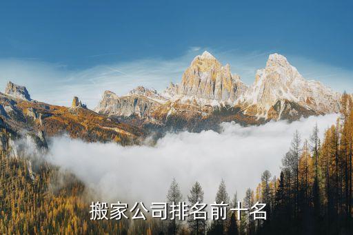  搬家公司排名前十名