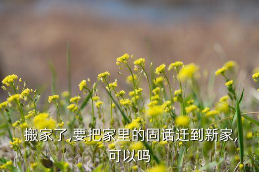  搬家了,要把家里的固话迁到新家,可以吗