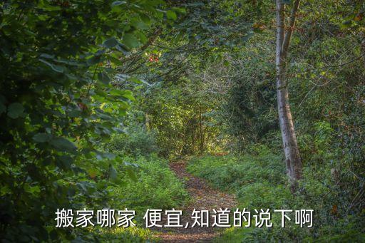  搬家哪家 便宜,知道的说下啊