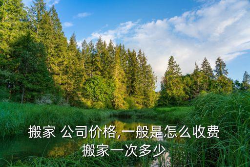  搬家 公司价格,一般是怎么收费 搬家一次多少
