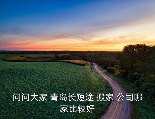 问问大家 青岛长短途 搬家 公司哪家比较好