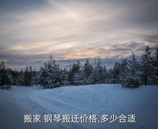  搬家 钢琴搬迁价格,多少合适