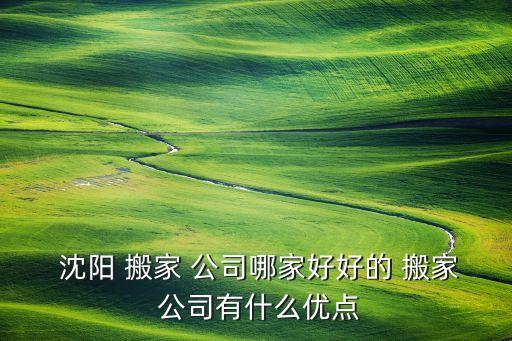  沈阳 搬家 公司哪家好好的 搬家 公司有什么优点