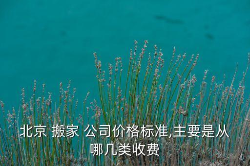 北京 搬家 公司价格标准,主要是从哪几类收费