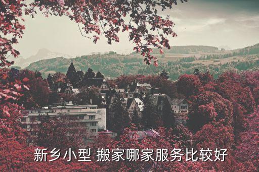  新乡小型 搬家哪家服务比较好