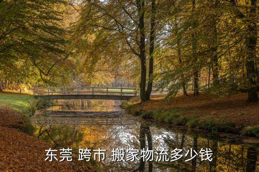 东莞 跨市 搬家物流多少钱