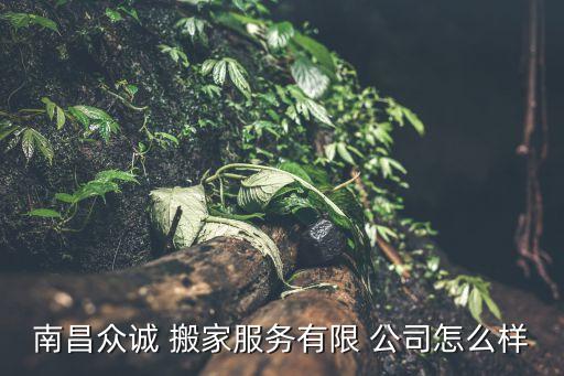 南昌众诚 搬家服务有限 公司怎么样