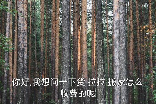 货拉拉电话 搬家多少钱,小型搬家拉拉电话
