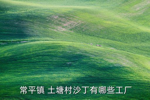  常平镇 土塘村沙丁有哪些工厂