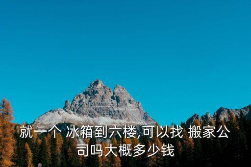 就一个 冰箱到六楼,可以找 搬家公司吗大概多少钱