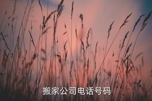  搬家公司电话号码