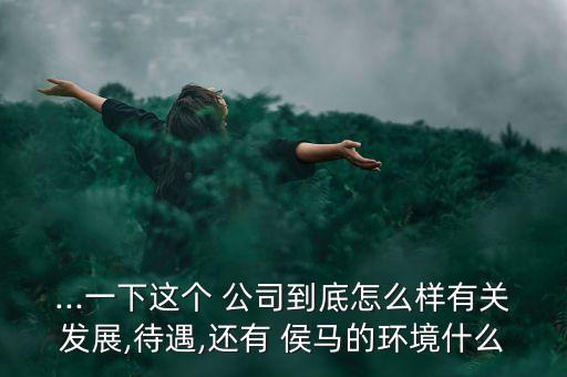 ...一下这个 公司到底怎么样有关发展,待遇,还有 侯马的环境什么