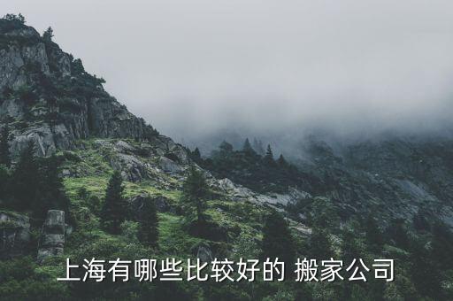 上海有哪些比较好的 搬家公司