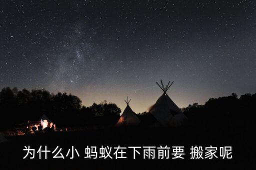 为什么小 蚂蚁在下雨前要 搬家呢