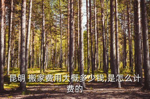 昆明 搬家费用大概多少钱,是怎么计费的